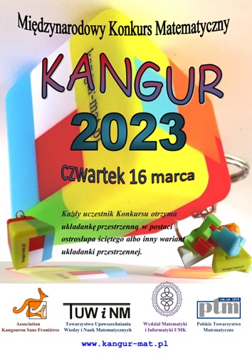 Konkurs “Kangur matematyczny”-16.03.2023 r.