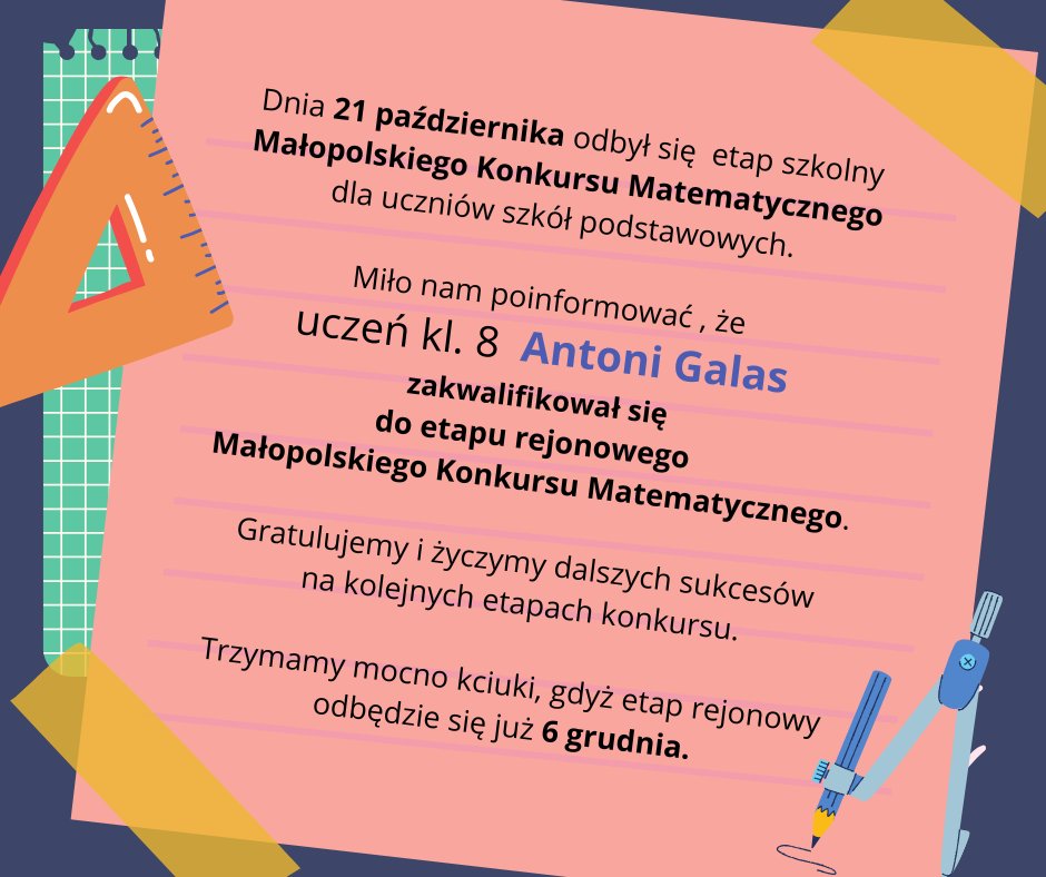 Sukces naszego ucznia!