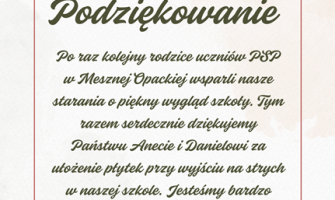Podziękowanie!