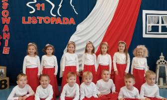 Pasowanie na Przedszkolaka, połączone z obchodami Narodowego Święta Niepodległości.