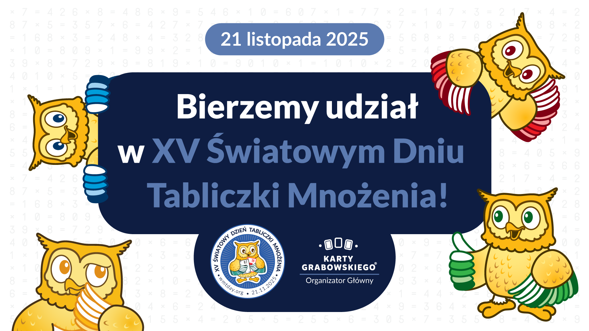 Zbliża się XV Światowy Dzień Tabliczki Mnożenia!