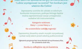 Szkolny Konkurs Muzyczny „Wiosenna Scena Talentów”
